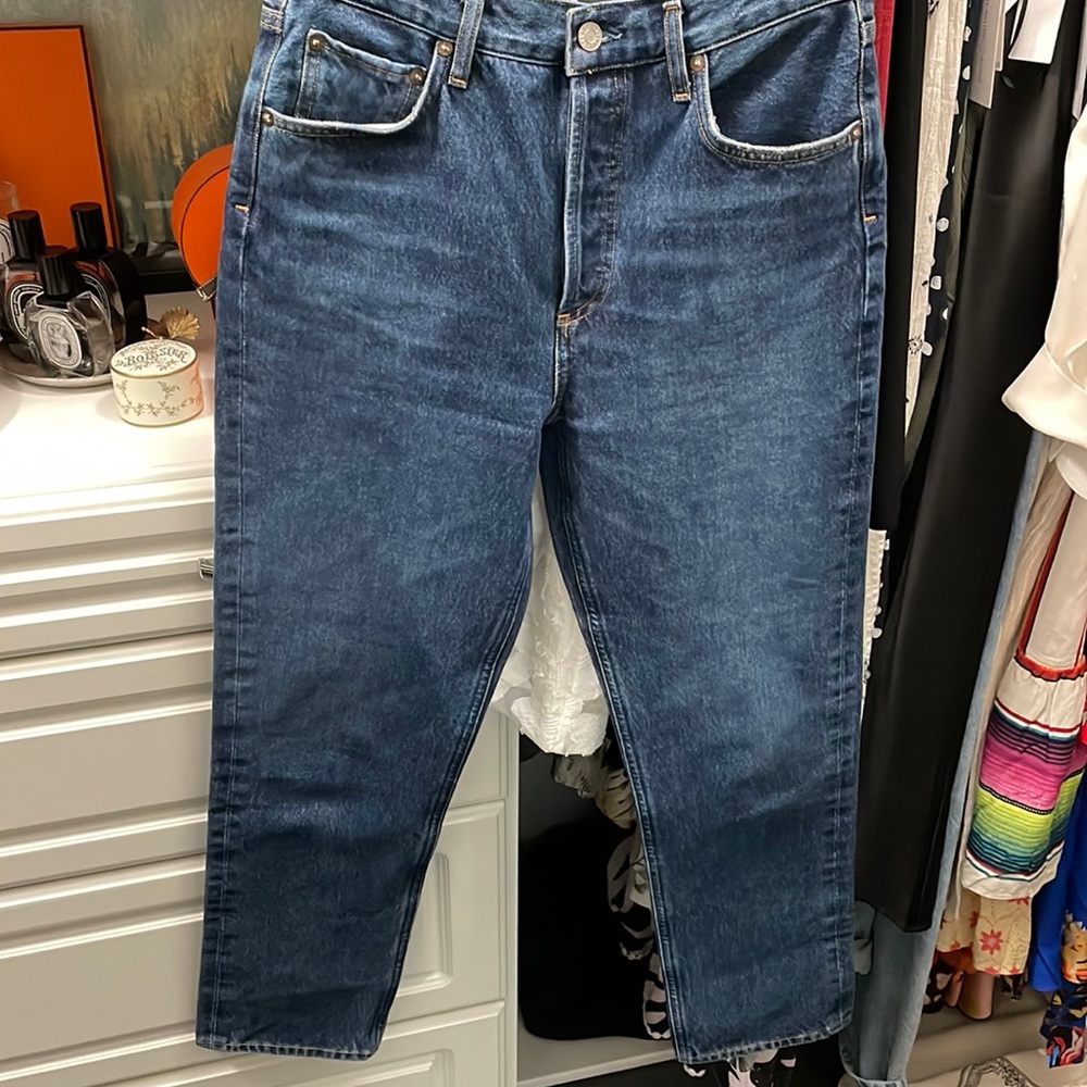 AGolde “Riley” High Rise Straight Crop Jeans - Size 26